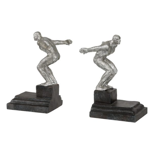 Uttermost Endurance Silver Bookends, S/2