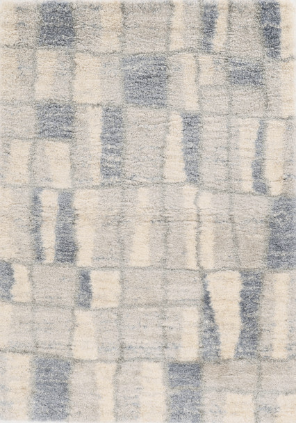 KAS Rugs Merino 6702 Ivory/blue Cityscape Machine-woven Area Rugs