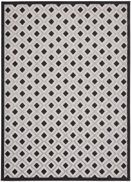 Nourison Aloha Alh26 Black White Area Rugs