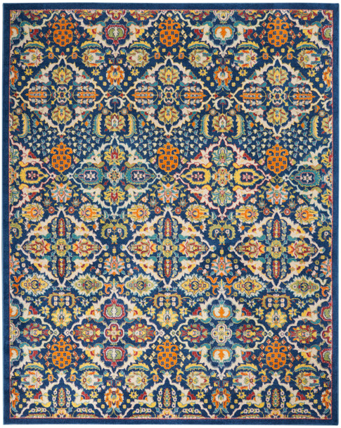 Nourison Allur Alr03 Navy Multicolor Area Rugs