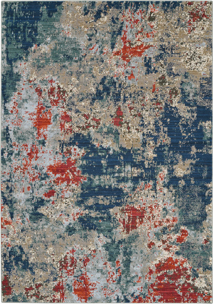 Nourison Artworks Atw01 Navy/brick Area Rugs