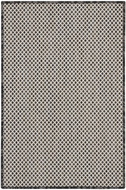 Nourison Courtyard Cou01 Ivory Charcoal Area Rugs