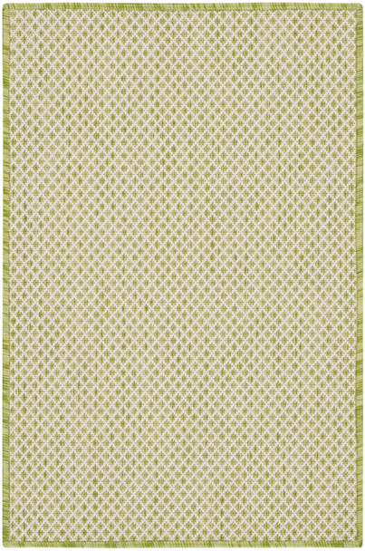 Nourison Courtyard Cou01 Ivory Green Area Rugs