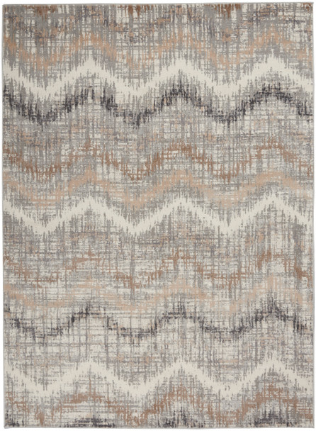 Nourison Elation Etn04 Grey Ivory Area Rugs