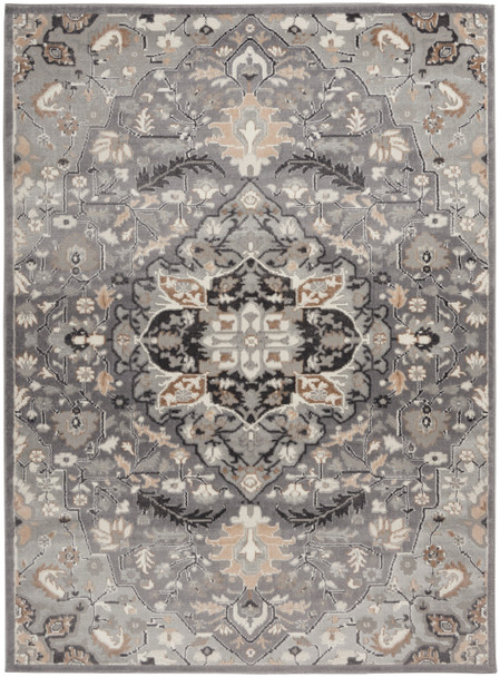 Nourison Elation Etn09 Grey Area Rugs