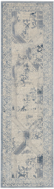 Kathy Ireland Grand Expressions Ki56 Blue/ivory Area Rugs