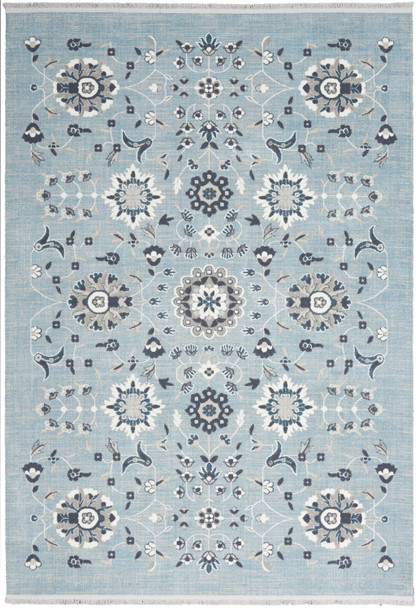 Nourison Lennox Len04 Light Blue Grey Area Rugs