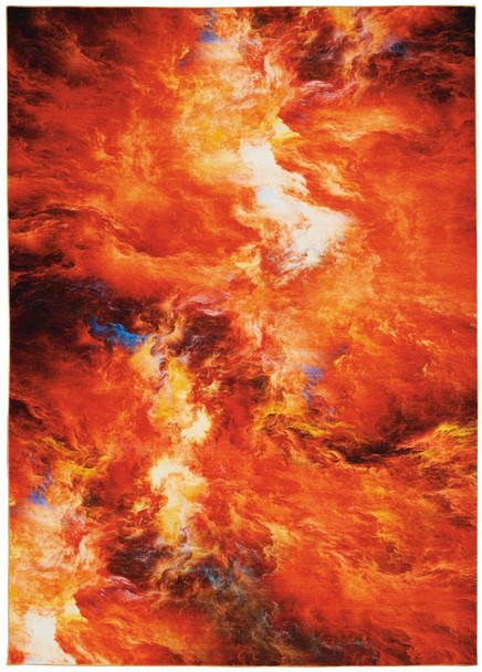 Nourison Le Reve Ler05 Red Flame Area Rugs