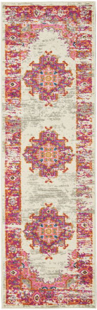 Nourison Passion Psn03 Ivory/fuchsia Area Rugs