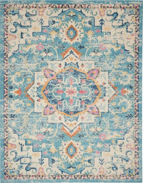 Nourison Passion Psn25 Ivory/light Blue Area Rugs