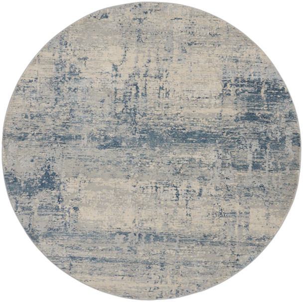 Nourison Rustic Textures Rus10 Ivory Blue Area Rugs