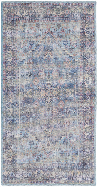 Nicole Curtis Nicolecurtis Series1 Sr104 Light Grey/blue Area Rugs