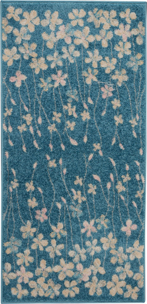 Nourison Tranquil Tra04 Turquoise Area Rugs