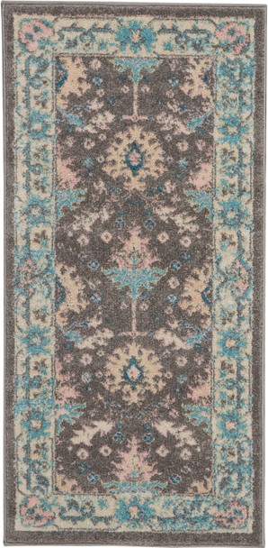 Nourison Tranquil Tra10 Grey/pink Area Rugs
