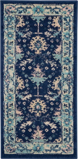 Nourison Tranquil Tra10 Navy/ivory Area Rugs