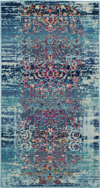 Nourison Vintage Kashan Vka02 Blue Area Rugs