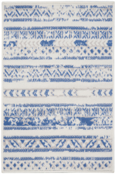 Nourison Whimsicle Whs16 Ivory Blue Area Rugs