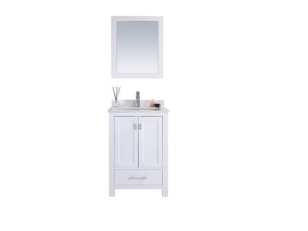 Wilson 24 - White Cabinet + White Quartz Countertop