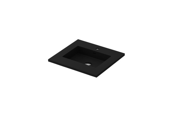 Viva Stone 24" Matte Black - Solid Surface Countertop