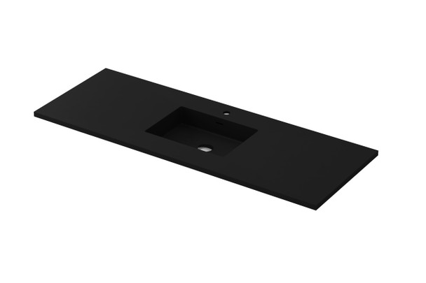 Viva Stone 54" Matte Black - Solid Surface Countertop