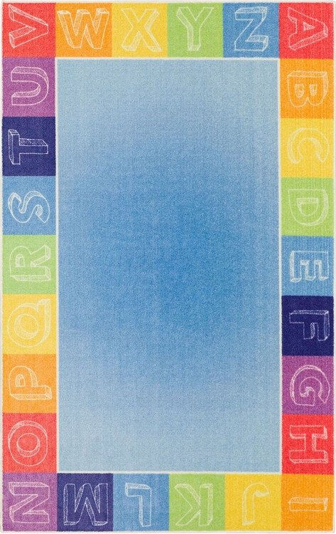 Prismatic Medium Blue Machine Tufted Polyester Area Rugs - Z1040