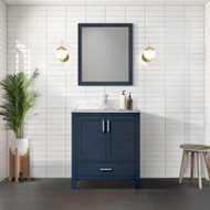 Jacques 30" Distressed Navy Blue Vanity Cabinet Only