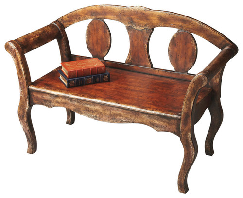 Butler Specialty Butler Hawthorne Tobacco Leaf Bench Benches | StudioLX