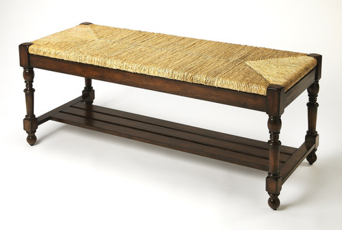 Butler Specialty Butler Ravello Woven Wicker Bench Benches | StudioLX