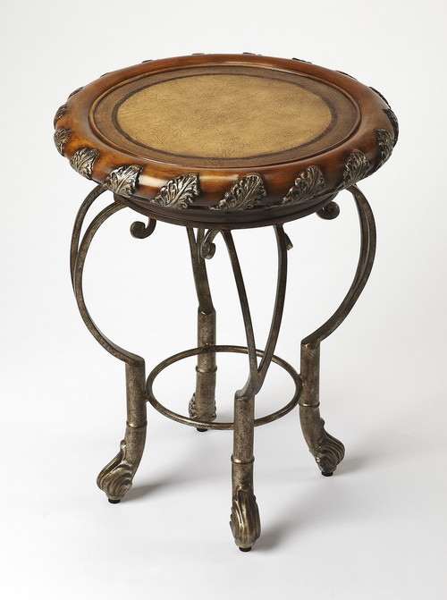 Butler Specialty Butler Dunston Metal & Leather Accent Table Tables ...