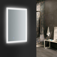 Fresca Angelo 24" Wide X 36" Tall Bathroom Mirror W/ Halo Style Led Lighting And Defogger - FMR012436