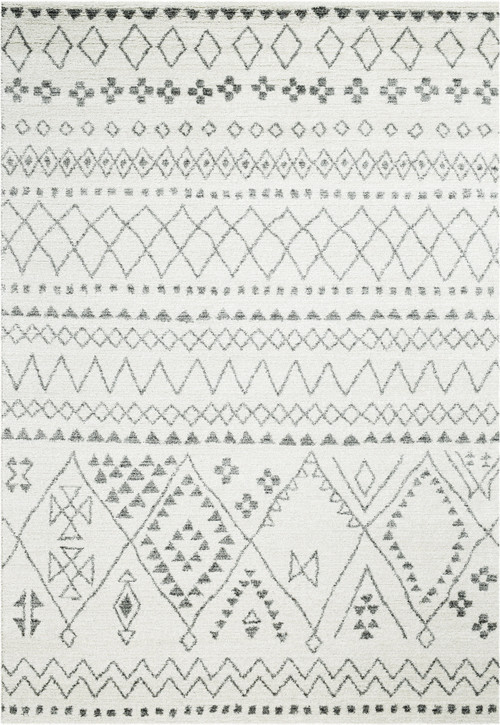 Dynamic Rugs Sherpa Machinemade 49006 Ivory/grey 2.2x7.7 Rectangle