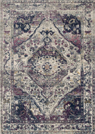 Loloi Zehla Zl-05 Ivory / Berry Power Loomed Area Rugs