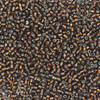 12/0 3-Cut Czech Glass Seed Beads Silver Lined Dark Brown