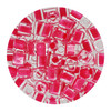 4mm Japanese Glass Cube Beads Rose Pink Lined