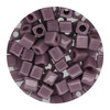 4mm Japanese Glass Cube Beads Lavender Opaque