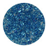 8/0 Japanese Glass Triangle Beads Lined Blue/Aqua