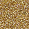 10/0 Czech Glass Seed Beads Silver Lined Rainbow Amber