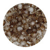 4mm Czech Fire Polished Beads Brown/White Two-Tone