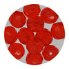 8mm Czech Fire Polished Beads Orange Transparent