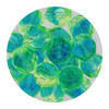 8mm Czech Fire Polished Beads Lime/Aqua Two-Tone