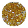 6x4mm Czech Fire Polished Beads Topaz Transparent Iris