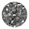 6x4mm Czech Fire Polished Beads Crystal/Silver Two-Tone
