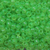 Crow Pony Bead Lime Green Transparent