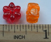 Flower Beads Green Opaque 13mm Pack/50