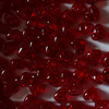 Heart Pony Bead Garnet Red Transparent Heart Pony Bead Garnet Red Transparent