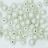 Glass Round Beads White Opaque 6mm pk/50