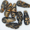 Owl Bronze Glazed Clay Beads pk/8