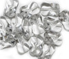 Clear Crystal Flat Twist Czech Pressed Glass Beads 15mm pk/14