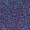 11/0 Czech Glass Seed Beads Metallic Rainbow Blue