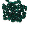 Teal Oval Czech Pressed Glass Beads 5x10mm pk/40